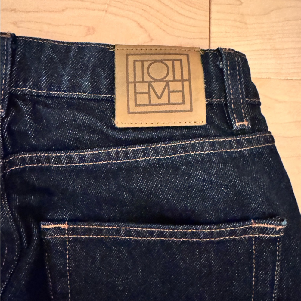 Toteme Dark Blue Barrel Leg Jeans - Picture 4 of 5